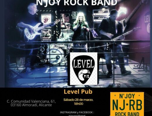 N&rsquo;Joy Rock Band au Level Bar de Almoradi